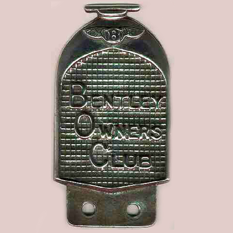 Bently Owners Club car badge
